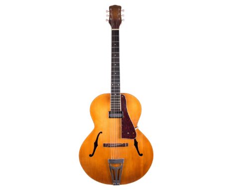 1950s Abbott-Victor Burlington III archtop guitar, made in England, no. 2x1; Finish: blond, minor imperfections as to be expe