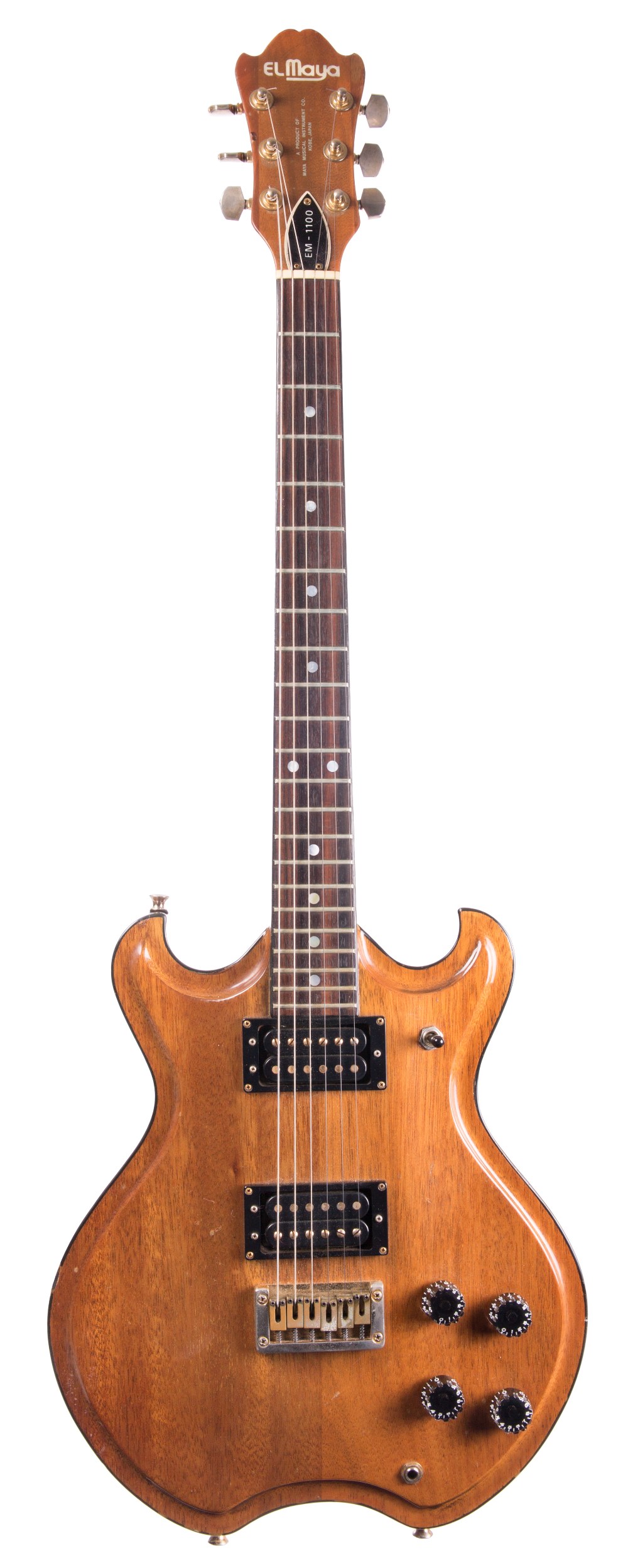 Late 1970s El Maya EM1100 electric guitar, made in Japan; Finish