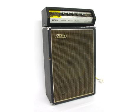 Zenta Model CD-15SN Solid State Tremolo Reverb guitar amplifier, tolex in tired condition, some rusting to metal parts, appea