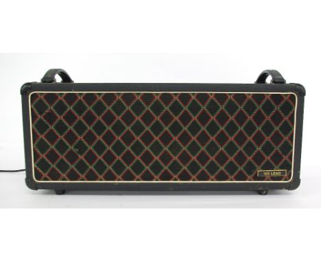 Vox 125 Lead guitar amplifier head, made in England, exterior in tired condition, missing Vox badge, appears to function, alt