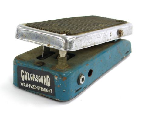 Vintage Colorsound Wah-Fuzz-Straight guitar pedal, working, although battery wire needs re-connecting