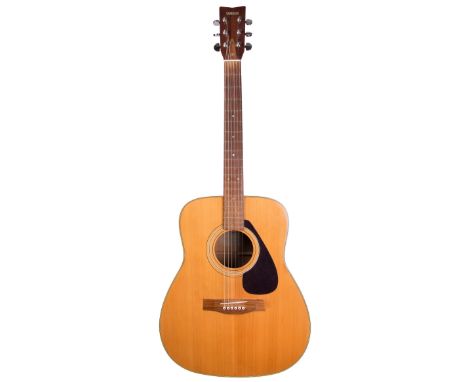 Yamaha FG-335 acoustic guitar, made in Taiwan; Finish: natural, minor surface scratches; Fretboard: rosewood; Frets: generall