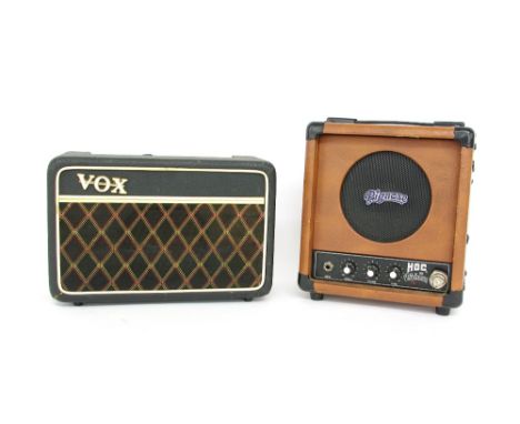 Vintage Vox Escort battery amplifier in tired condition, batteries drained and untested; together with a Pignose Hog 20 batte