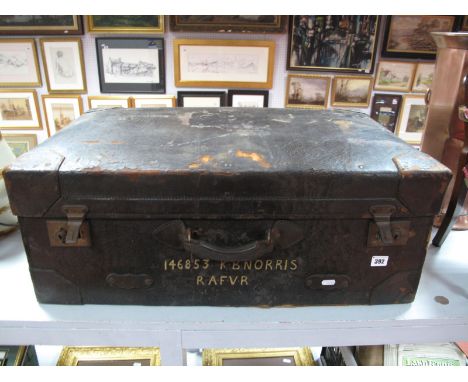 A Mid XX Century Leather Travelling Trunk. 