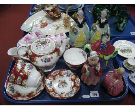 Royal Doulton Figure, of "Rose", Royal Doulton figure Jane H.N.2014 (damaged), Royal Standard "Lady Figure" pattern tea servi