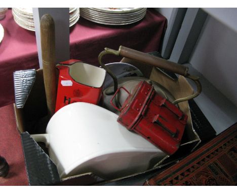 Haig Scotch Whisky Jug, slipper bed pan, copper kettle, 'Nipper' posser etc. 