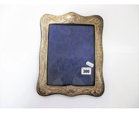 A Hallmarked Silver Mounted Photograph Frame, of Art Nouveau style, (lacking easel back). 
