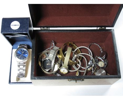 Sekonda, Imado, Oris, Timex and Other Ladies and Gents Wristwatches, contained in a lidded box. 