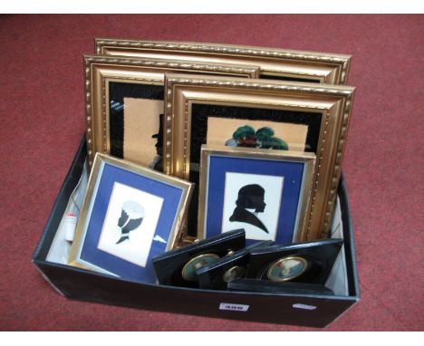Five Silhouettes and Five Lady Portrait Miniatures.