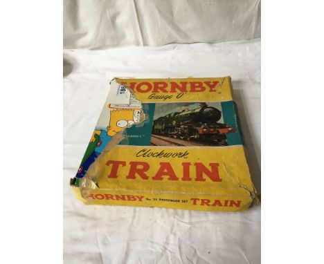  Sale Item:    HORNBY "O" GAUGE CLOCKWORK PART TRAIN SET (AF)  Vat Status:   No Vat   Buyers Premium:  This lot is subject to