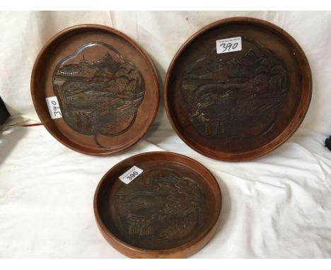  Sale Item:    3 WOODEN CHINESE TRAYS   Vat Status:   No Vat   Buyers Premium:  This lot is subject to a Buyers Premium of 15