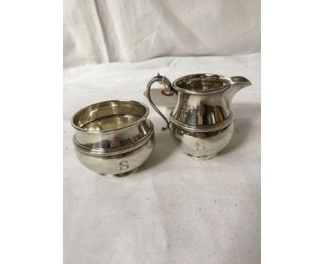  Sale Item:    MAPPIN &amp; WEBB SILVER SUGAR &amp; CREAM  Vat Status:   No Vat   Buyers Premium:  This lot is subject to a B