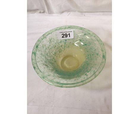  Sale Item:    GREEN ART GLASS PERTHSHIRE BOWL   Vat Status:   No Vat   Buyers Premium:  This lot is subject to a Buyers Prem