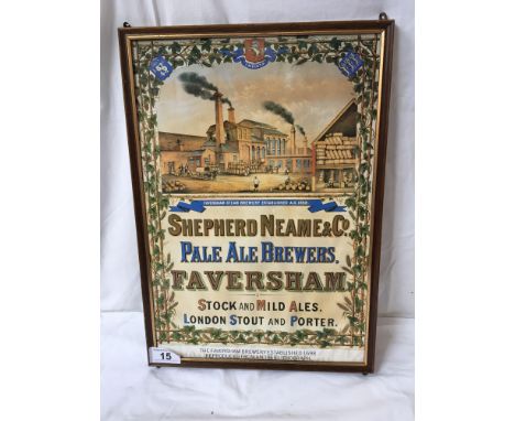  Sale Item:    SHEPHERD NEAME &amp; CO ADVERT POSTER (AF)  Vat Status:   No Vat   Buyers Premium:  This lot is subject to a B