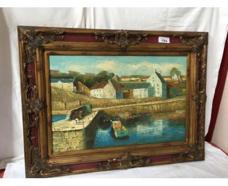  Sale Item:    OIL PAINTING BY LAMBERT  BOATS   Vat Status:   No Vat   Buyers Premium:  This lot is subject to a Buyers Premi