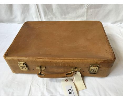  Sale Item:    HARRODS LEATHER SUITCASE- NO KEY (AF)  Vat Status:   No Vat   Buyers Premium:  This lot is subject to a Buyers