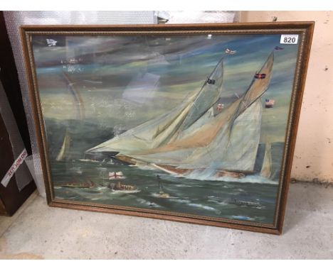  Sale Item:    OIL PAINTING SAILING SHIP BY M A BATCHELOR (AF)  Vat Status:   No Vat   Buyers Premium:  This lot is subject t