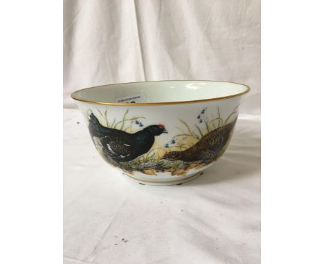  Sale Item:    FRANKLIN PORCELAIN GAME BIRD BOWL  Vat Status:   No Vat   Buyers Premium:  This lot is subject to a Buyers Pre