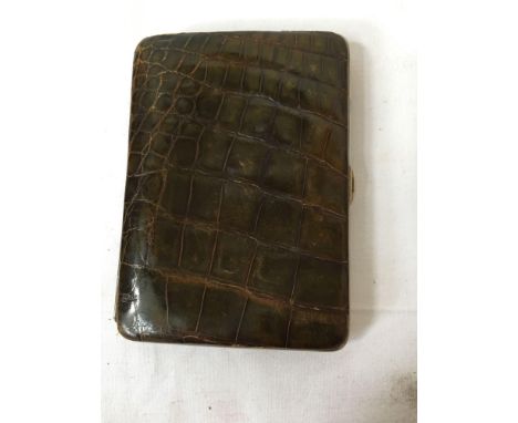  Sale Item:    9 CT GOLD CROCODILE CASE J STEEL GLASGOW  Vat Status:   No Vat   Buyers Premium:  This lot is subject to a Buy