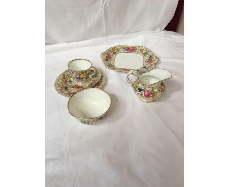  Sale Item:    HAMMERSLEY &amp; CO 43 PCE FLORAL &amp; GILT TEA SERVICE (AF)  Vat Status:   No Vat   Buyers Premium:  This lo