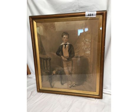  Sale Item:    FRAMED PICTURE BOY J OLIPHANT (AF)  Vat Status:   No Vat   Buyers Premium:  This lot is subject to a Buyers Pr
