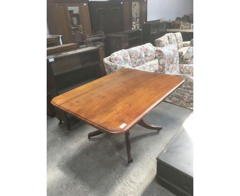  Sale Item:    MAHOGANY FOLD OVER DINING TABLE   Vat Status:   No Vat   Buyers Premium:  This lot is subject to a Buyers Prem