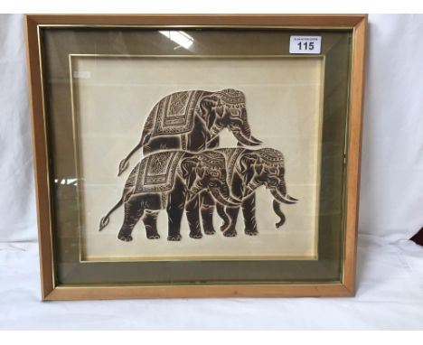 Sale Item:    ELEPHANT PICTURE ON RICE PAPER   Vat Status:   No Vat   Buyers Premium:  This lot is subject to a Buyers Premi