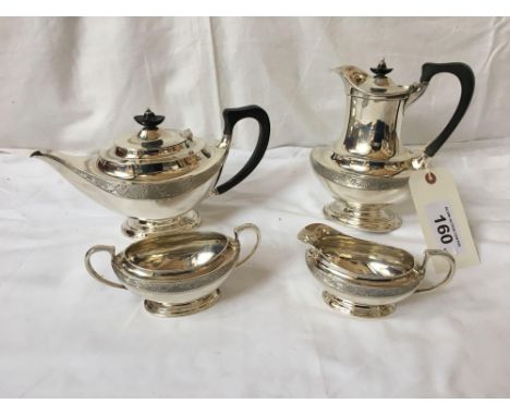  Sale Item:    4 PCE SILVER TEA SERVICE   Vat Status:   No Vat   Buyers Premium:  This lot is subject to a Buyers Premium of 