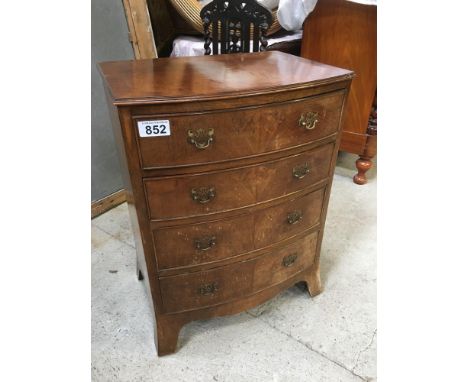  Sale Item:    4 DRAWER BOW FRONT CHEST   Vat Status:   No Vat   Buyers Premium:  This lot is subject to a Buyers Premium of 