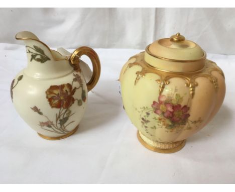  Sale Item:    ROYAL WORCESTER JUG &amp; JAR   Vat Status:   No Vat   Buyers Premium:  This lot is subject to a Buyers Premiu