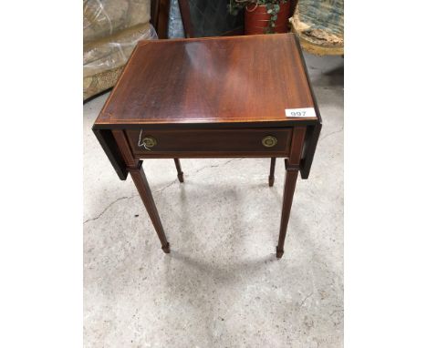  Sale Item:    INLAID DROP LEAF TABLE   Vat Status:   No Vat   Buyers Premium:  This lot is subject to a Buyers Premium of 15