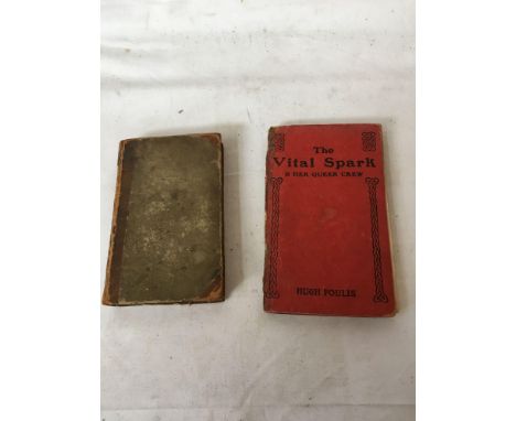  Sale Item:    2 BOOKS- THE VITAL SPARK &amp; POPES POEMS (AF)  Vat Status:   No Vat   Buyers Premium:  This lot is subject t