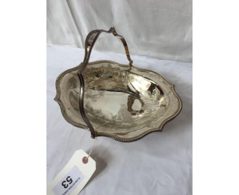  Sale Item:    SILVER PLATED BASKET ENGRAVED WITH BIRD &amp; BUTTERFLIES  Vat Status:   No Vat   Buyers Premium:  This lot is