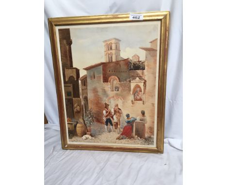  Sale Item:    W C PAINTING STREET SCENE   Vat Status:   No Vat   Buyers Premium:  This lot is subject to a Buyers Premium of