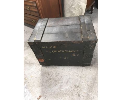  Sale Item:    MILITARY TRUNK - NO KEY   Vat Status:   No Vat   Buyers Premium:  This lot is subject to a Buyers Premium of 1
