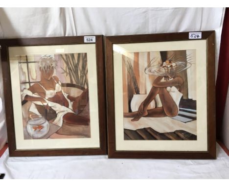  Sale Item:    2 LADY PRINTS   Vat Status:   No Vat   Buyers Premium:  This lot is subject to a Buyers Premium of 15% + Vat @
