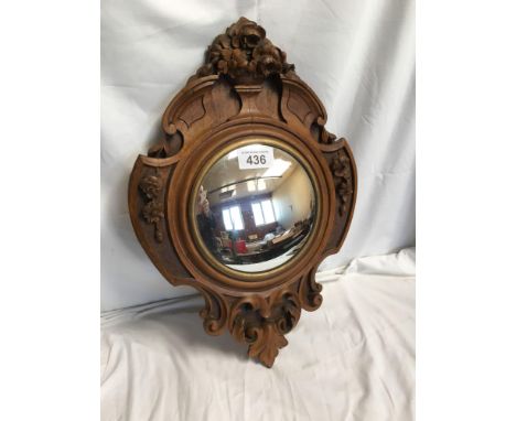  Sale Item:    CARVED WOODEN MIRROR (AF)   Vat Status:   No Vat   Buyers Premium:  This lot is subject to a Buyers Premium of
