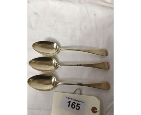  Sale Item:    3 SILVER SPOONS   Vat Status:   No Vat   Buyers Premium:  This lot is subject to a Buyers Premium of 15% + Vat