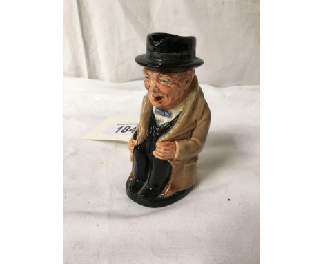  Sale Item:    ROYAL DOULTON WINSTON CHURCHILL JUG  Vat Status:   No Vat   Buyers Premium:  This lot is subject to a Buyers P