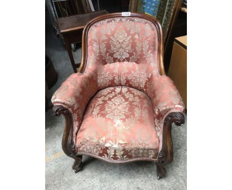  Sale Item:    CABRIOLE LEG CHAIR (AF)   Vat Status:   No Vat   Buyers Premium:  This lot is subject to a Buyers Premium of 1