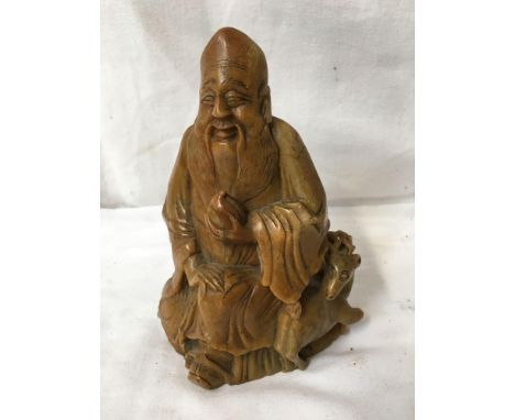  Sale Item:    SOAPSTONE BUDDHA FIGURE (AF)   Vat Status:   No Vat   Buyers Premium:  This lot is subject to a Buyers Premium
