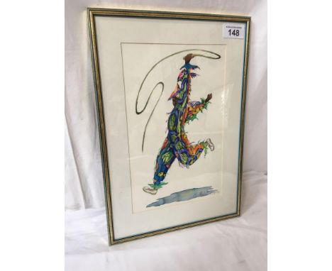  Sale Item:    W C PAINTING CLOWN SIGNED 93   Vat Status:   No Vat   Buyers Premium:  This lot is subject to a Buyers Premium