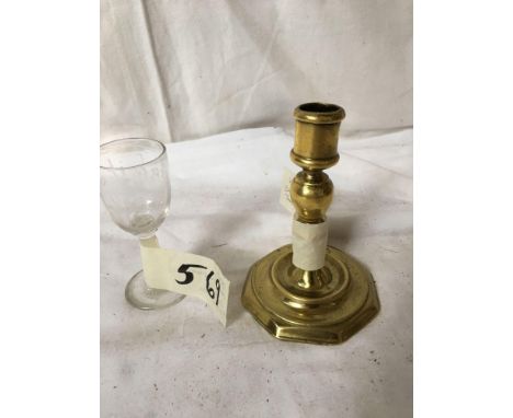  Sale Item:    WILLIAM / MAY CANDLESTICK &amp; FIRING GLAS-TAK IT OOT  Vat Status:   No Vat   Buyers Premium:  This lot is su