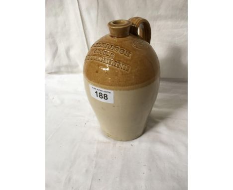  Sale Item:    PORT DUNDAS GLASGOW POTTERY FLAGON  BLELLOCH DUNFERMLINE(AF)  Vat Status:   No Vat   Buyers Premium:  This lot