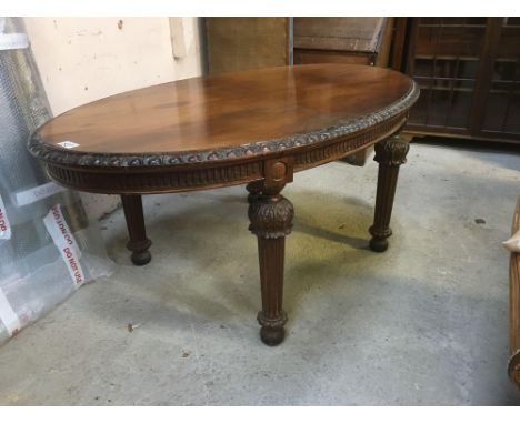  Sale Item:    MAHOGANY OVAL TABLE   Vat Status:   No Vat   Buyers Premium:  This lot is subject to a Buyers Premium of 15% +