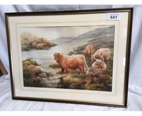  Sale Item:    PICTURE HIGHLAND CATTLE H M INSH   Vat Status:   No Vat   Buyers Premium:  This lot is subject to a Buyers Pre