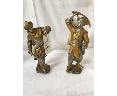  Sale Item:    PAIR SMELTER ARAB FIGURES (AF)   Vat Status:   No Vat   Buyers Premium:  This lot is subject to a Buyers Premi