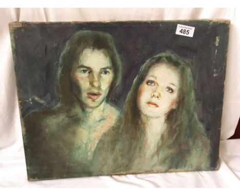  Sale Item:    OIL PAINTING MAN &amp; LADY (AF)   Vat Status:   No Vat   Buyers Premium:  This lot is subject to a Buyers Pre