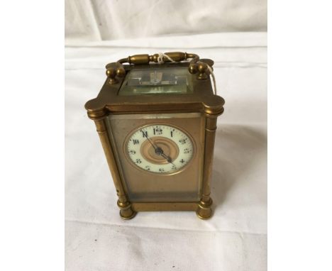  Sale Item:    BRASS CARRIAGE CLOCK   Vat Status:   No Vat   Buyers Premium:  This lot is subject to a Buyers Premium of 15% 