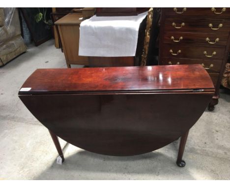  Sale Item:    MAHOGANY PAD FOOT DROP LEAF TABLE (AF)  Vat Status:   No Vat   Buyers Premium:  This lot is subject to a Buyer